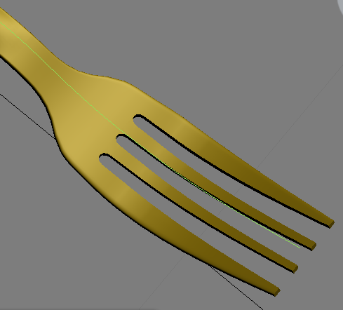 result of the fork tines appeared